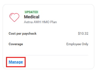 Manage Medical settings on workday